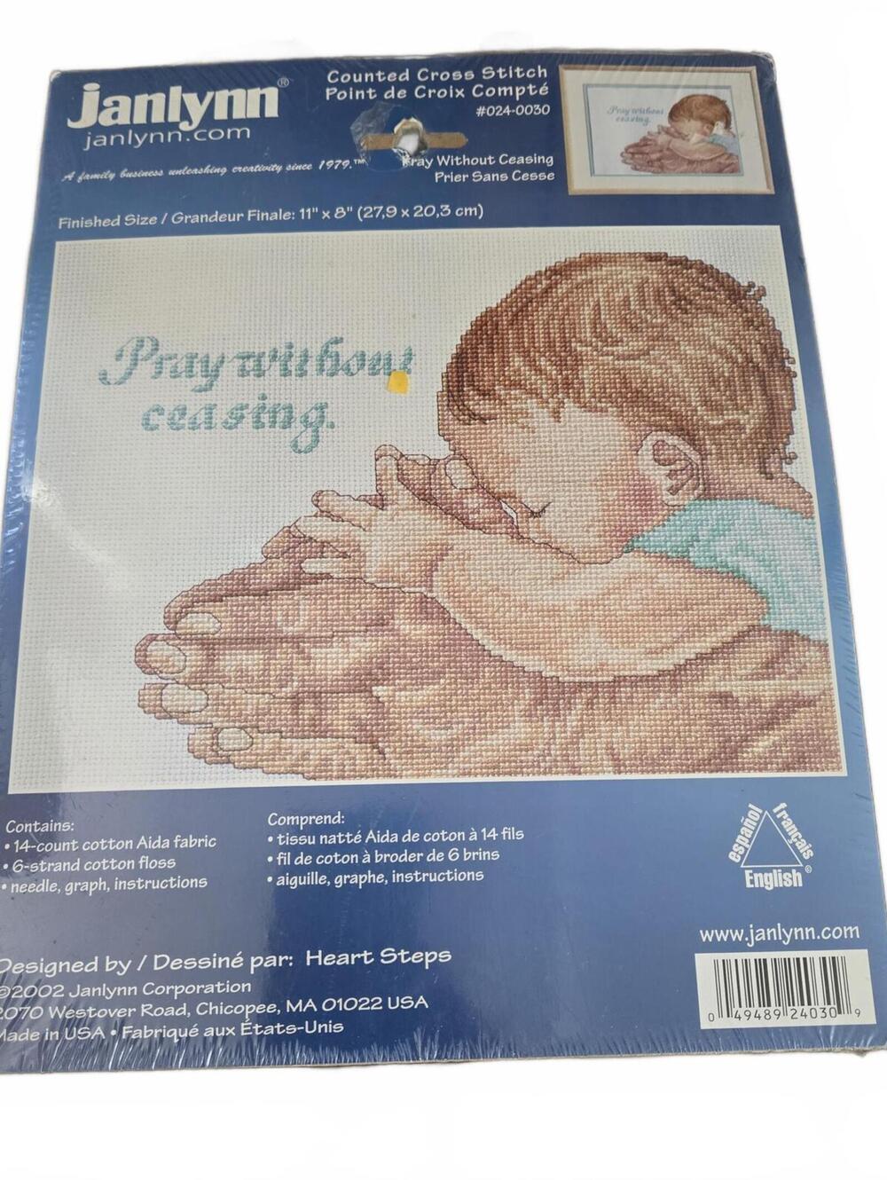 Janlynn Counted Cross Stitch Kit "Pray Without Ceasing" / 11" x 8" / #24-30